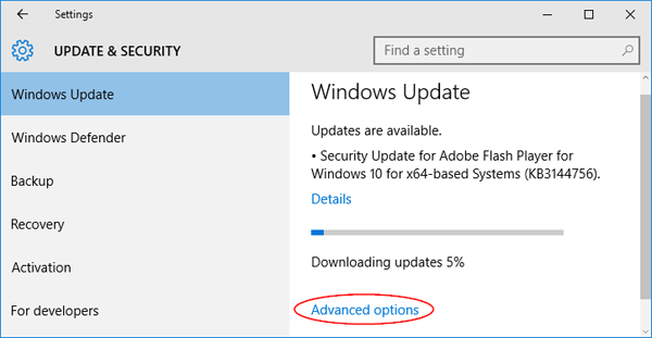 disable already downloaded windows 10 update