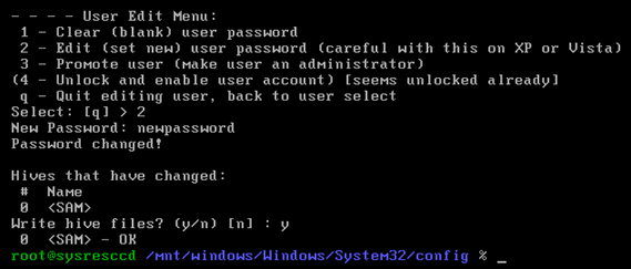 Reset Forgotten Windows Password