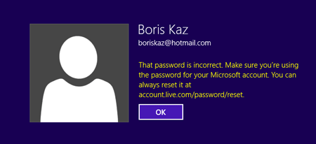Forgot Windows 8 Microsoft account password