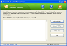 Click to view Outlook Password Recovery 1.3 screenshot