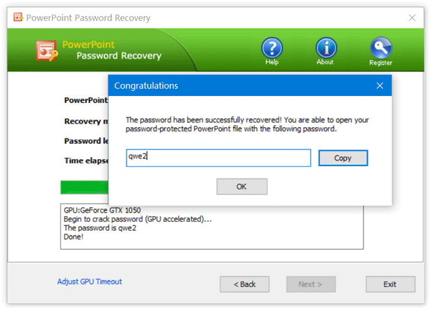 Recover your password successfully