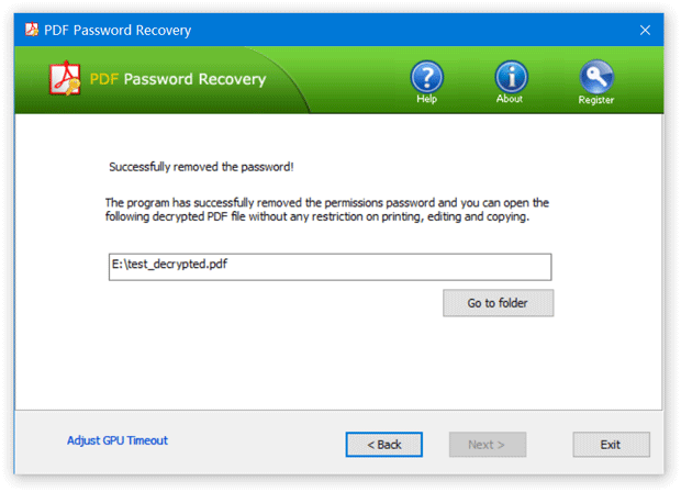 Recover PDF Owner Password