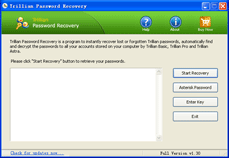 Trillian Password Recovery screen shot
