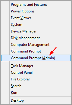 Open elevated Command Prompt