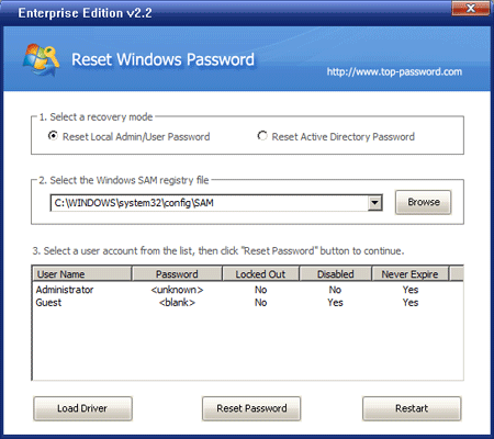 change windows 2011 server user login credentials