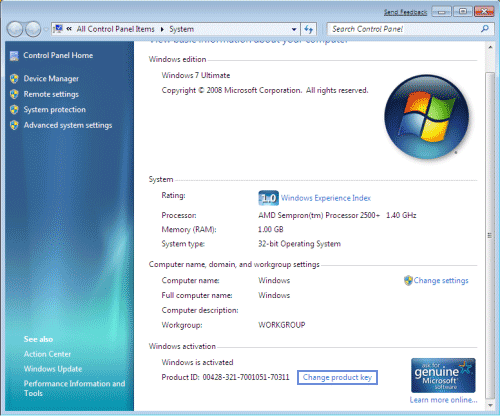 How To Change Product Key After Installing Windows 7 Or Vista