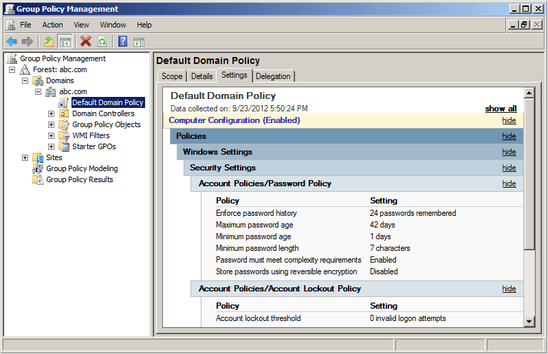 How to Directory Policy in Windows Server 2008 | Recovery