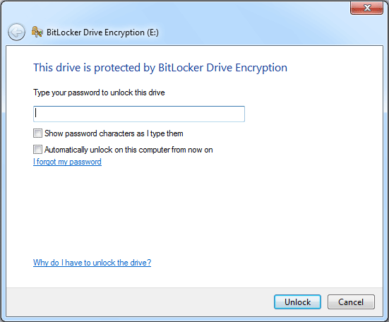 Unlock Bitlocker Windows 10