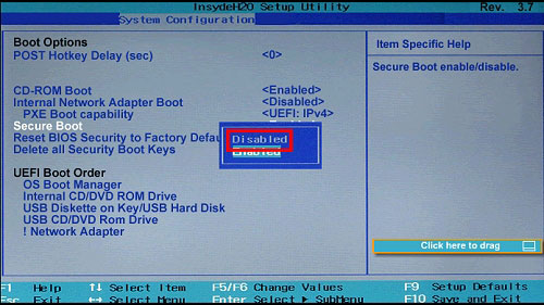 insydeh20 setup utility hp unlock computer