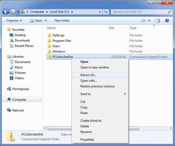 ZIP-Datei aus Windows 7 extrahieren, funktioniert noch lange nicht