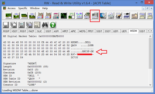 display windows product key utility