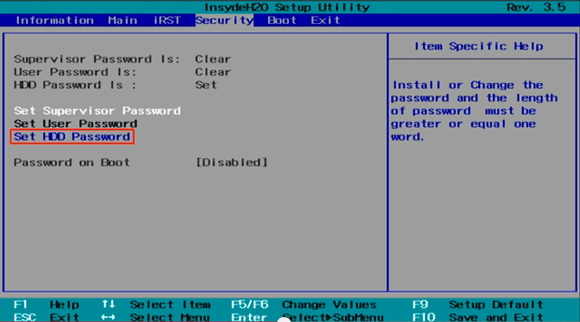 set-hdd-password