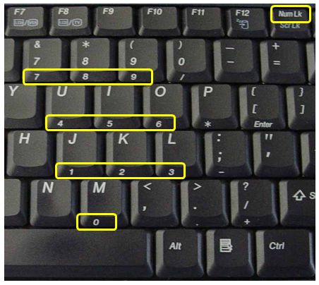 Numlock laptop asus