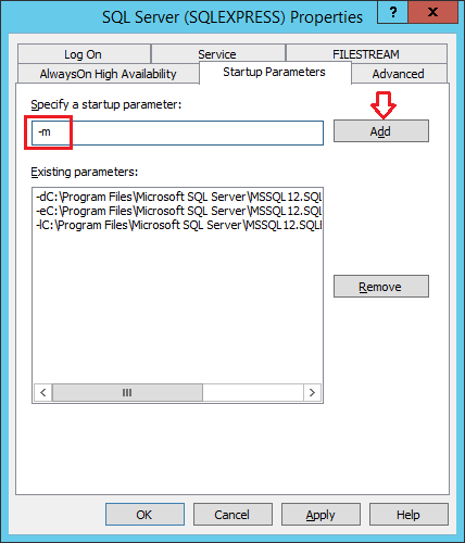 sql-startup-parameters