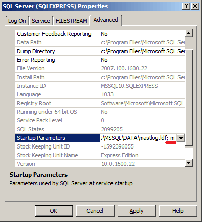 startup-parameters