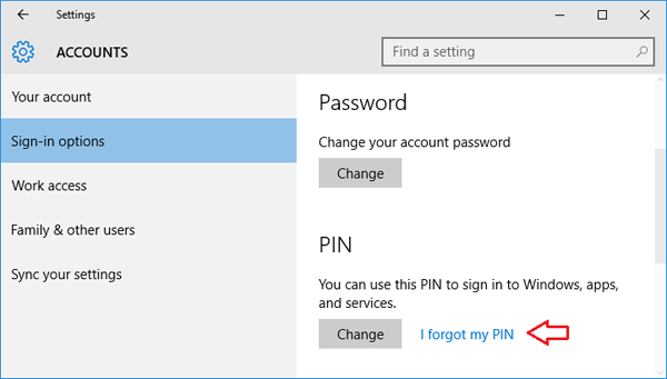 forgot my windows 10 login