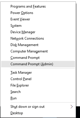 quick access menu