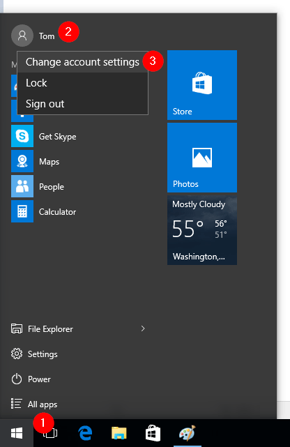 windows 10 remove profile picture