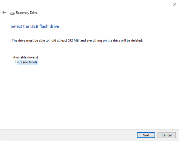 select-usb-flash-drive