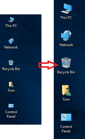 change the size of the taskbar icons