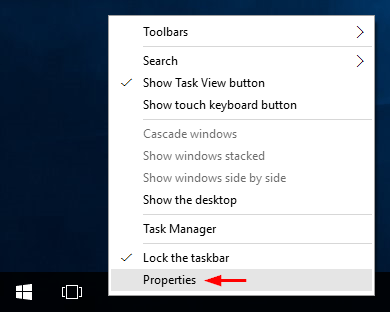 right-click-taskbar