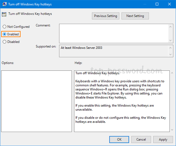 windows key + l not working windows 10