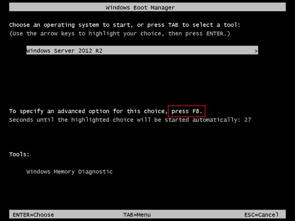 Eingabe des abgesicherten Modus in IBM PC