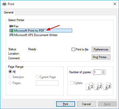 patrice Hævde Uskyld Convert Any Document to PDF Format with Windows 10 Print to PDF | Password  Recovery