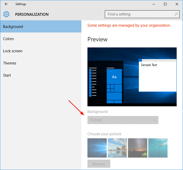 Fix: Cannot Change Desktop Background on Windows 10 ...