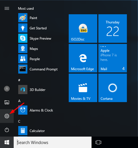 how to change app settings in windows 10