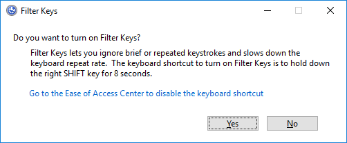 disable sticky keys shift 5 times