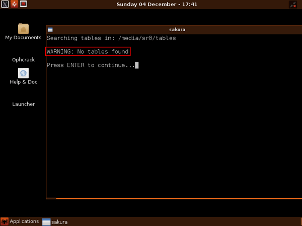 ophcrack-no-tables-found