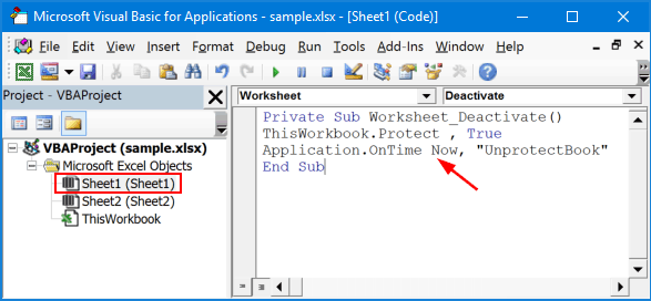 sheet vba code