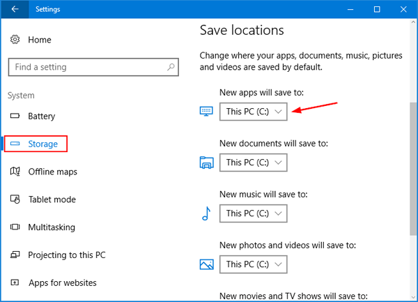 Windows 10 Store App Location Password Recovery