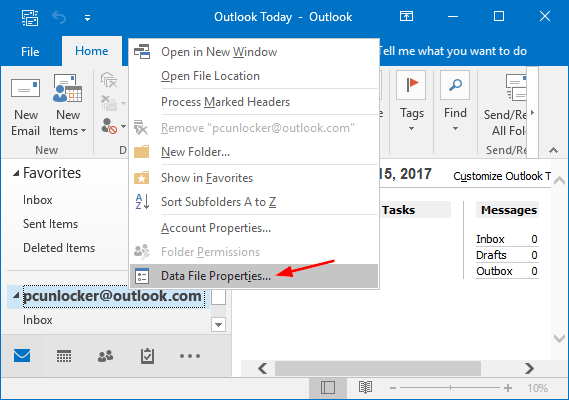 outlook-data-file-properties