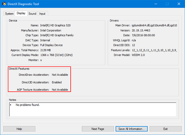 Run Directx Diagnostic Tool In Windows 10 Password Recovery