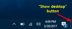 show desktop button