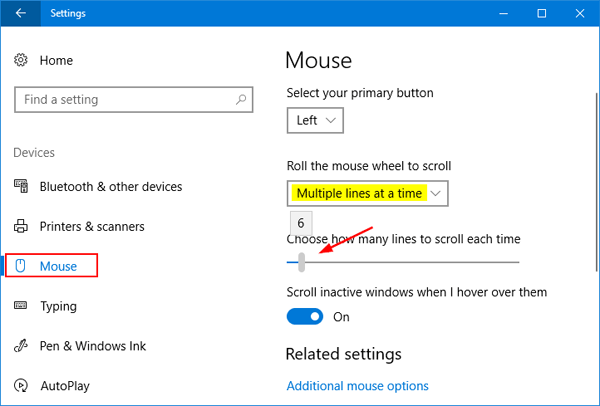 Set Mouse Wheel To Scroll One Screen At A Time In Windows 10 Password Recovery