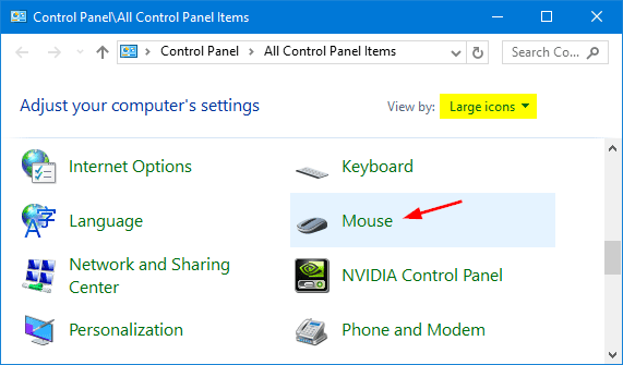 mouse-control-panel-app