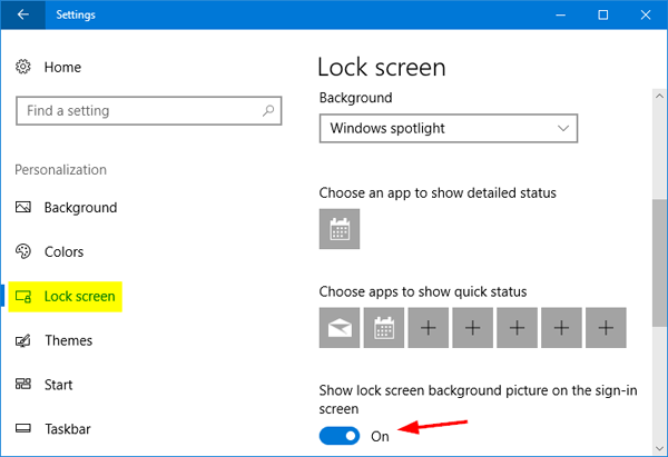 Show Or Disable Sign In Background Picture In Windows 10 Password Recovery