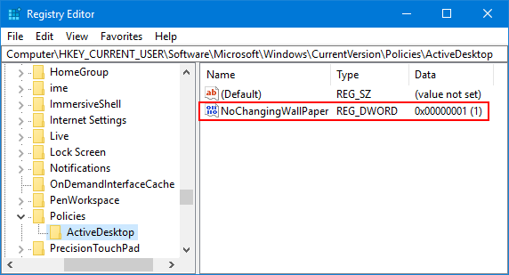 How To] Change Windows 10 Desktop Wallpaper Using Registry