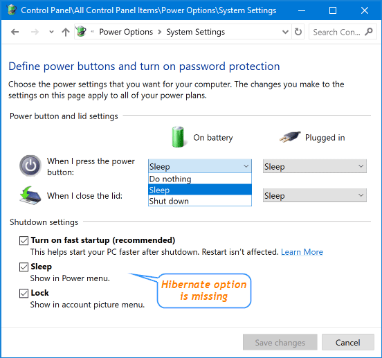 Impossible d'ouvrir les options d'alimentation de Windows XP