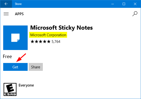 install-windows-10-sticky-notes
