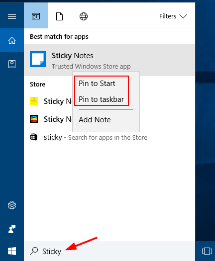 pin-sticky-notes-to-taskbar