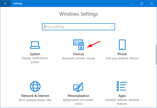 Resultado de imagem para devices and printer windows 10