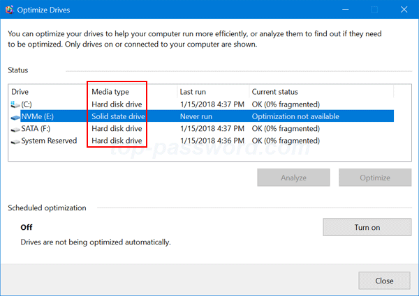 komme Styre Dolke Find If Your Drive is SSD or HDD in Windows 10 / 8 / 7 | Password Recovery