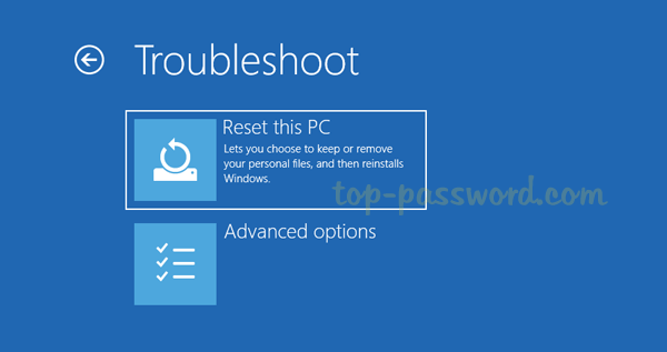 resetting windows 10 failed