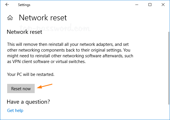 vista reinstall networking