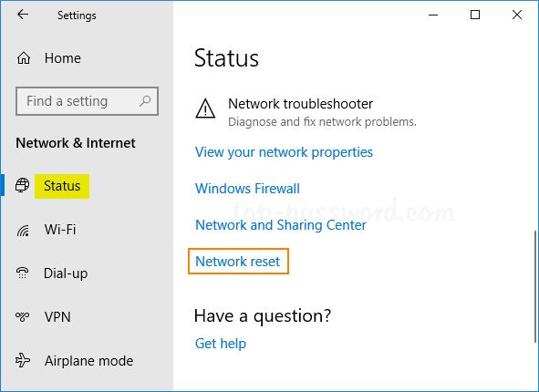 how to reset wifi settings in windows 10