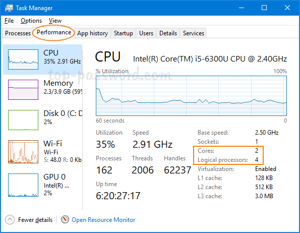 4 to Find of Cores in your CPU Windows 10 | Password Recovery